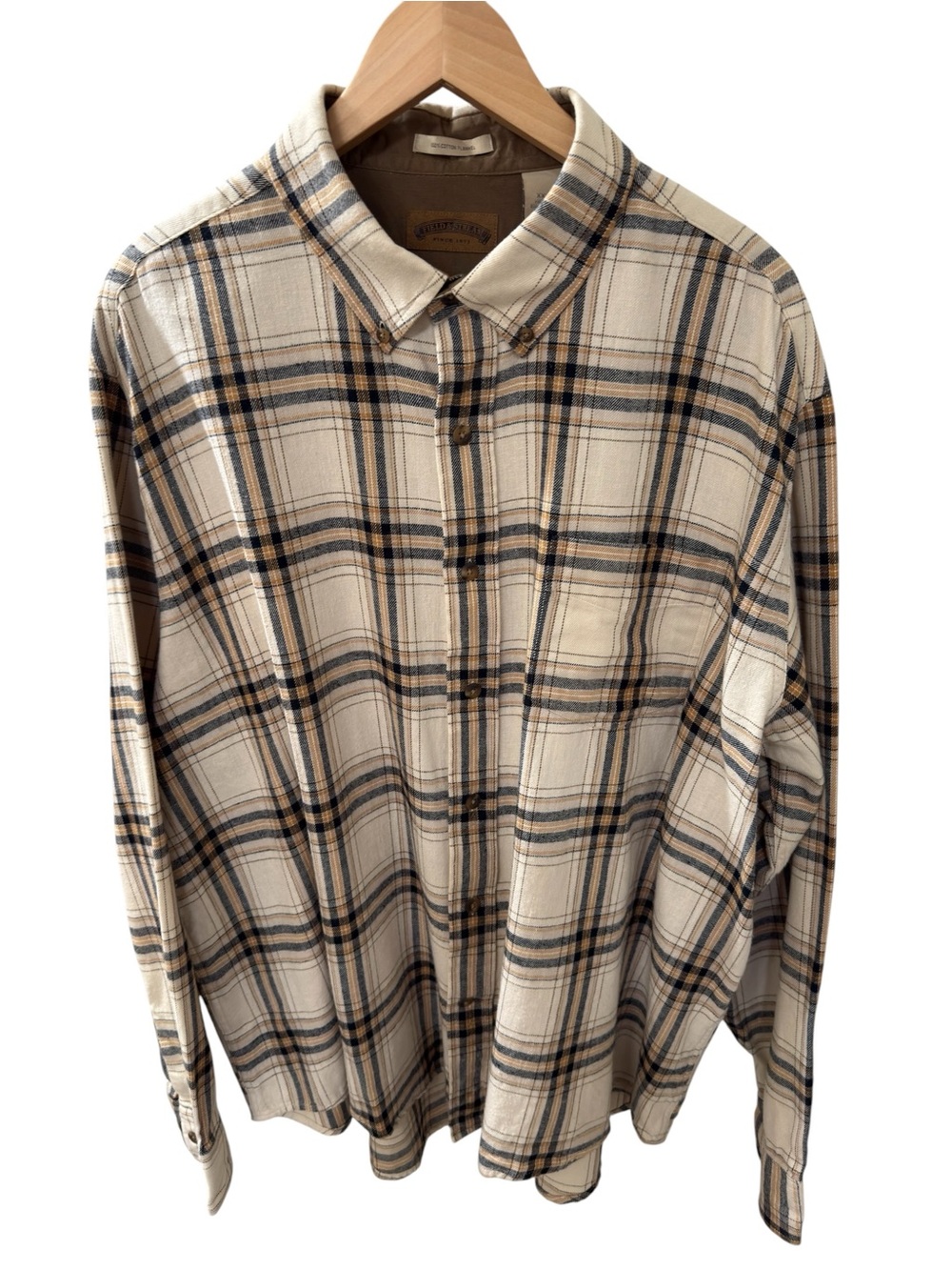 Field & Stream Plaid Flannel Shirt 100% Cotton Size XXL Lumberjack Cabin Plaid